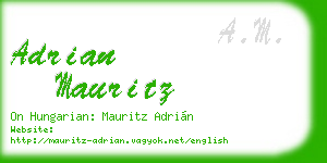 adrian mauritz business card